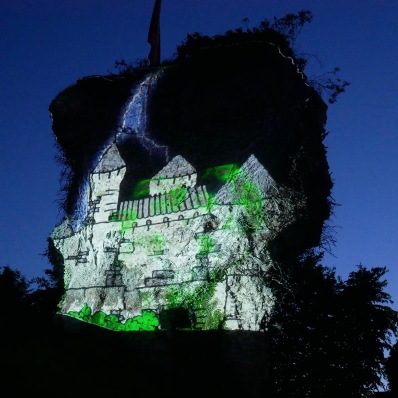 Blangy le Château video mapping itinérant Bandit Visions